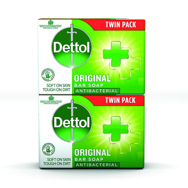 DETTOL ANTIBAC ORG BARSOAP TWINPK P6