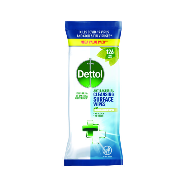 DETTOL ANTIBAC CLEANSING WIPES PK126