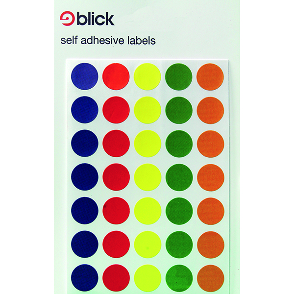 BLICK COLORED LBLS 13MM AST PK2800