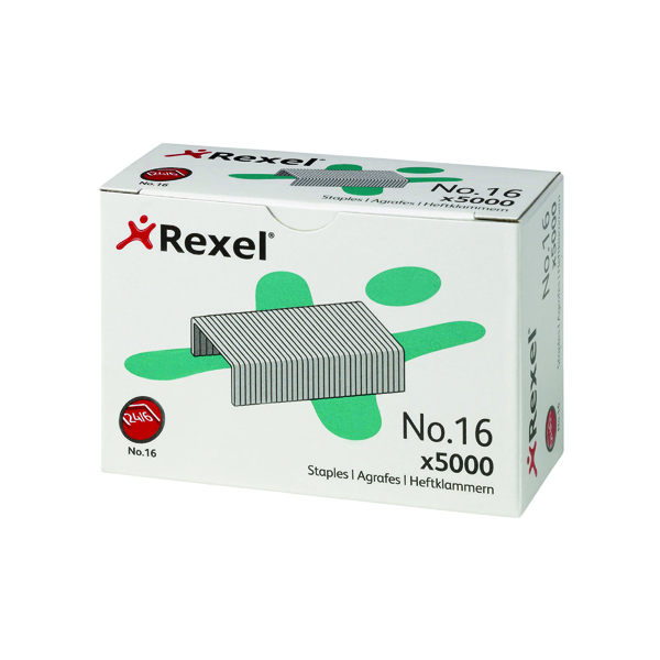 REXEL NO16 STAPLES METAL 6MM PK5000