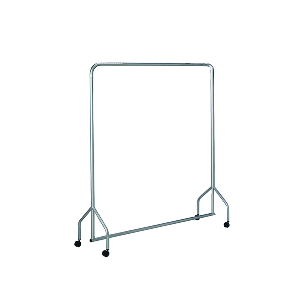 SILVER GARMENT HANGING RAIL