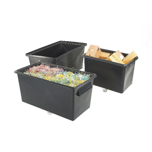 TAPERED RECYCLING CONTAINER BLK