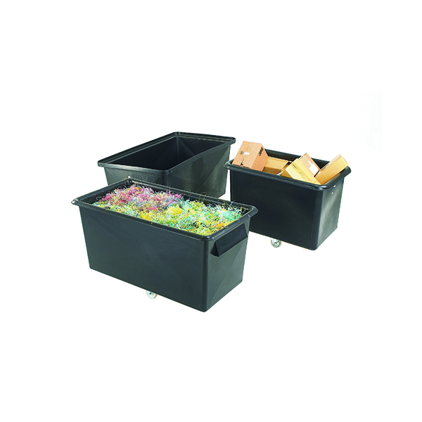 TAPERED RECYCLING CONTAINER BLK