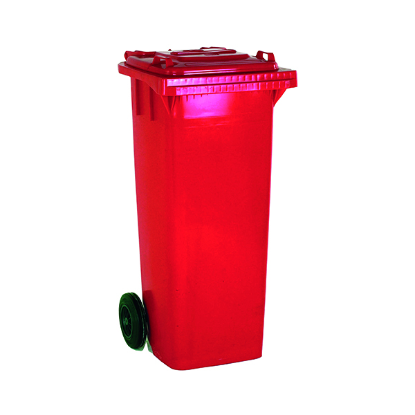 2 WHEEL REFUSE CONTAINER RED 120L