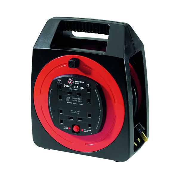 EXTENSION CABLE REEL 20M 4-SOCKET