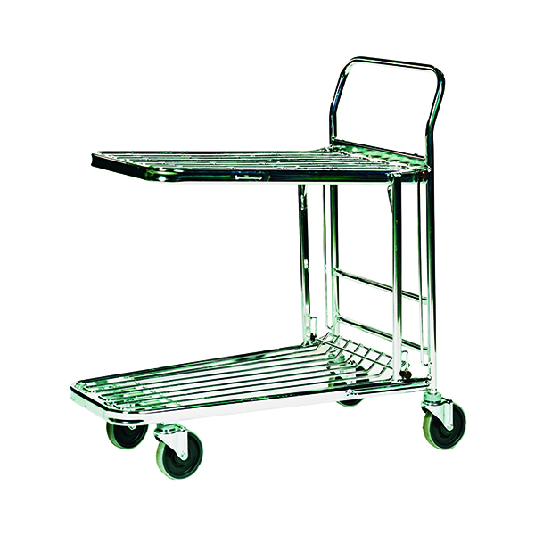 METALLIC GREY STOCK TROLLEY 373227