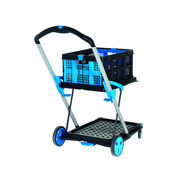 FOLDING TROLLEY AND BOX BLACK/BLUE