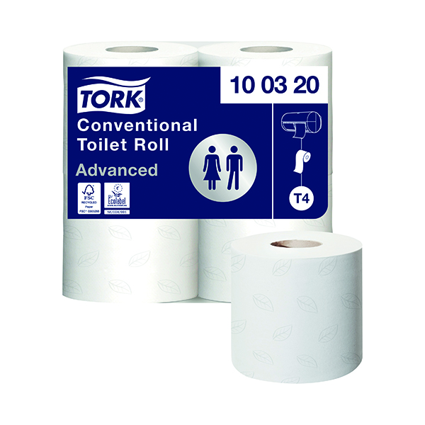 TORK CONVENTI TOILET ROLL WHT PK36