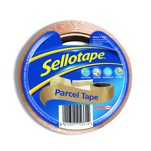 SELLOTAPE PARCEL TAPE BROWN PACK 8