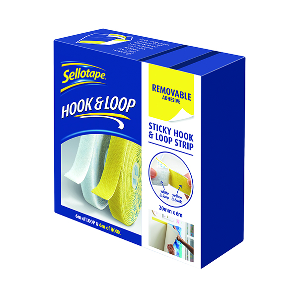 SELLOTAPE STICKY HOOK STRIP 6M