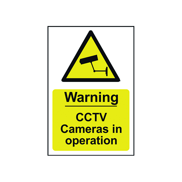 SPECTRUM WARNING CCTV CAMERA SIGN