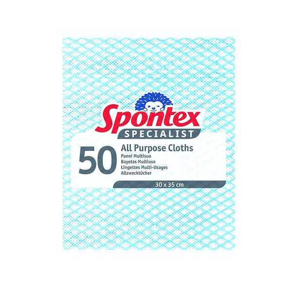 SPONTEX SPEC ALL PURP CLOTH BLU PK50