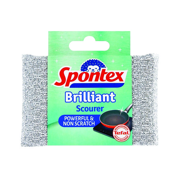 SPONTEX BRILLIANT SCOURER PAD SILVER