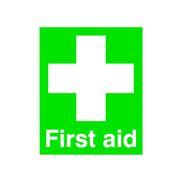 SIGNSLAB FIRST AID SIGN PVC 100X250