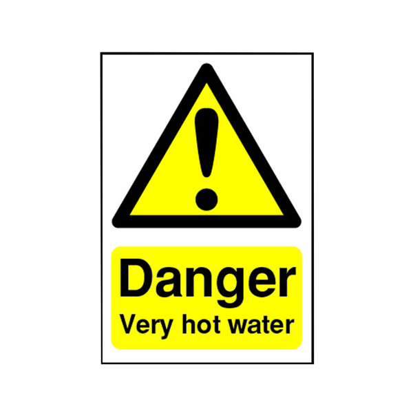 SIGNSLAB DANGER VERY HOT WATER S/A