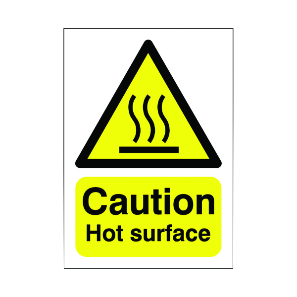 SIGNSLAB A5 CAUTION HOT SURFACE S/A