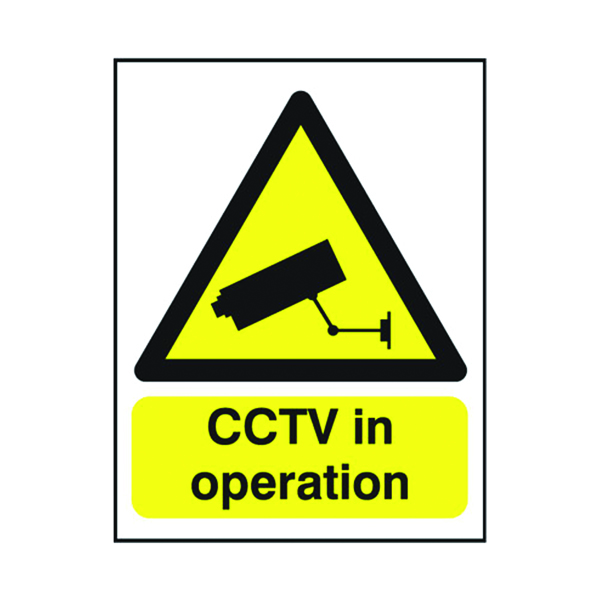 CCTV IN OPERATION PVC SIGN A5
