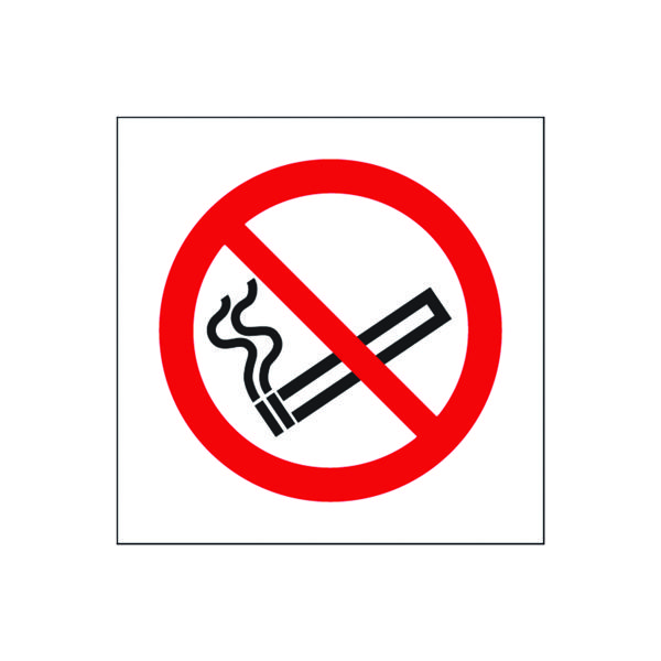 SIGN NO SMOKING 100X100MM S/A PK5