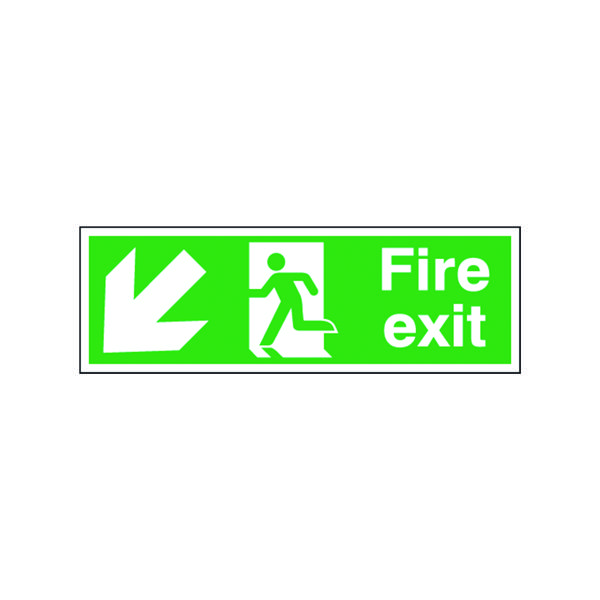 FIRE EXIT MAN ARW D/LFT S/A 150X450