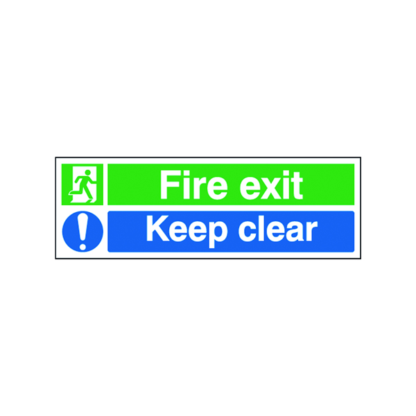 FIRE EXIT KEEP CLEAR 15X45 S/A