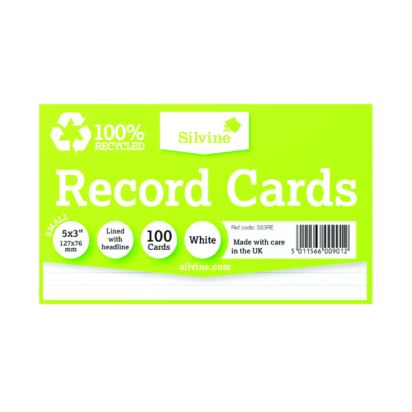 SILVINE CLIM FRND RECRD CARDS 5X3IN