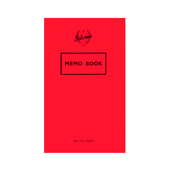 SILVINE MEMO BOOK 159X95MM RED PK24