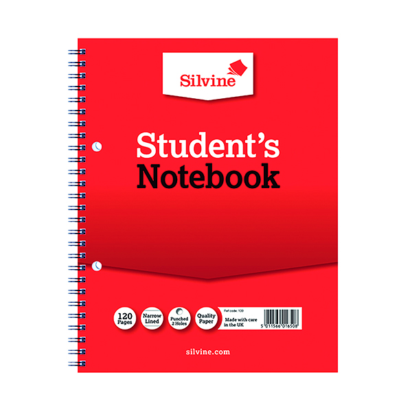 SILVINE SMALL STUDENTS NOTEBOOK PK12