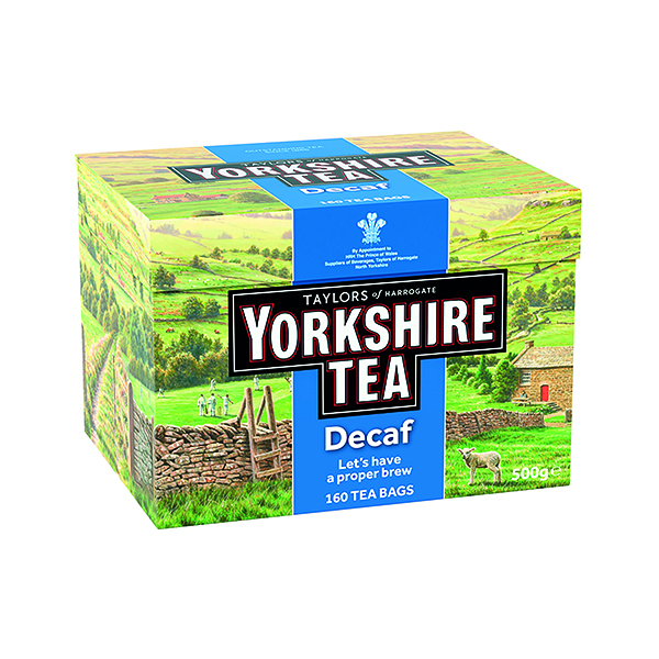 YORKSHIRE TEA BAGS 160 DECAFF