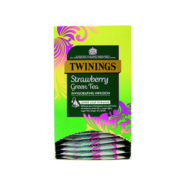 TWININGS STRAWB/GRN TEA BAGS PK15