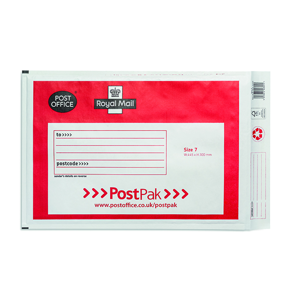 POST OFFICE POSTPAK S7 BBL ENV PK50