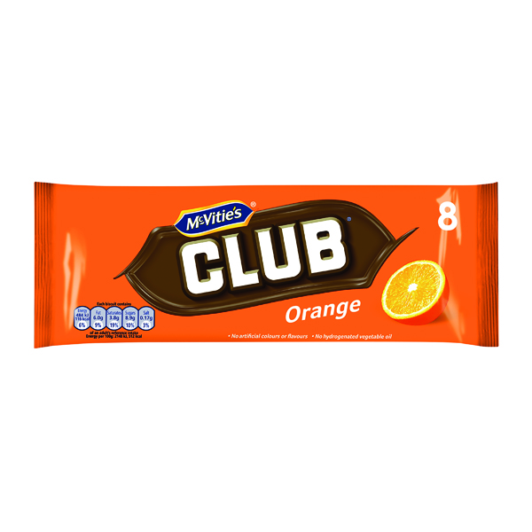 MCVITIES CLUB ORANGE PK8