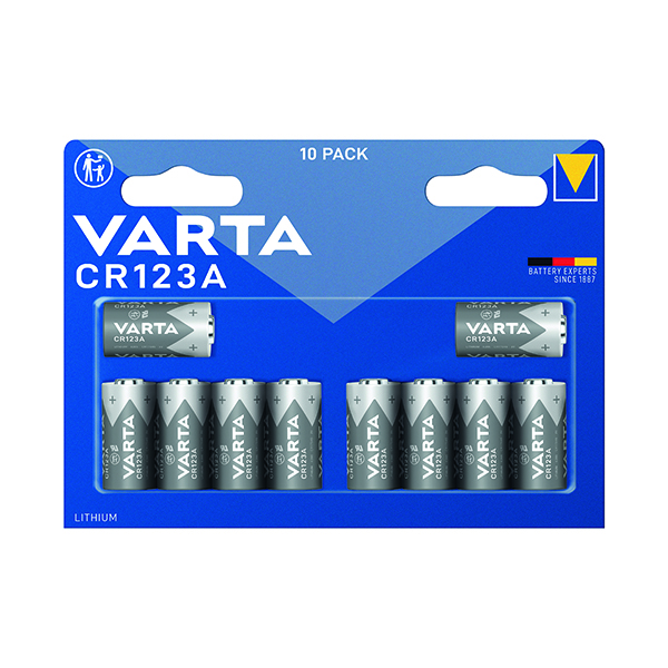 VARTA CR123A LITHIUM BAT CYLIND PK10