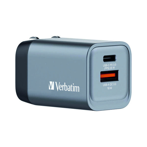 VERBATIM GAN 35W 2 PORT CHARGER