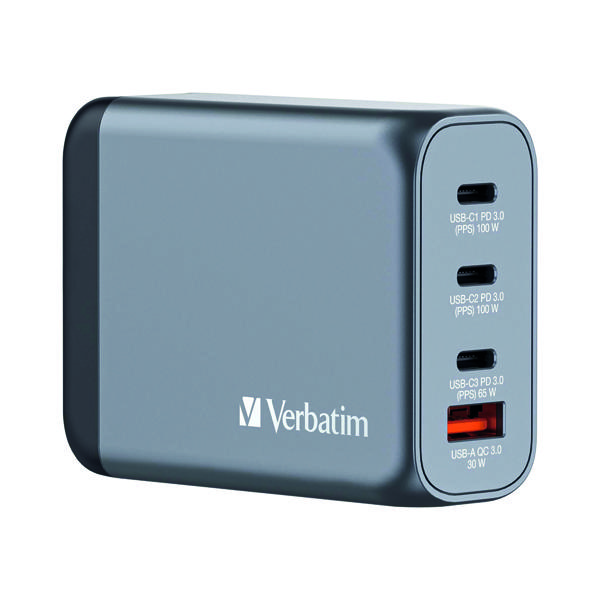 VERBATIM GAN 100W 4 PORT CHARGER