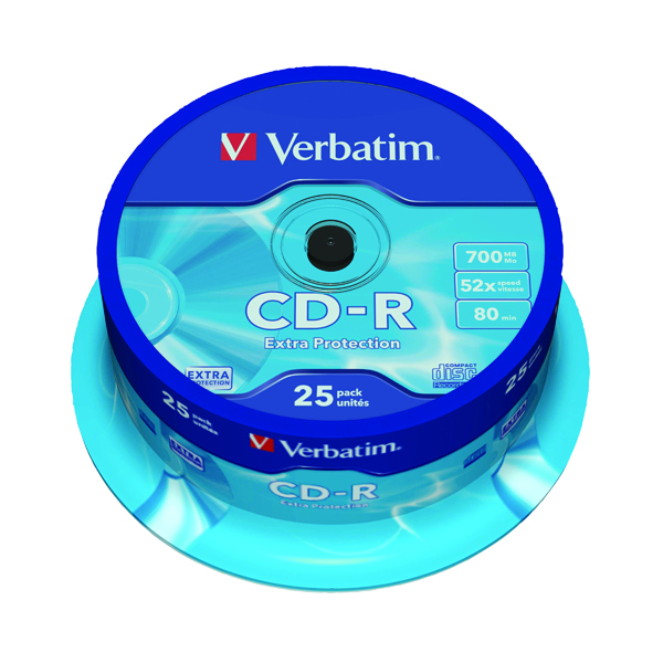 VERBATIM CD-R NONPRINTABLE SPD PK25