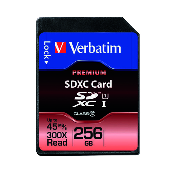 VERBATIM PREMIUM 256GB SDXC MEM CARD