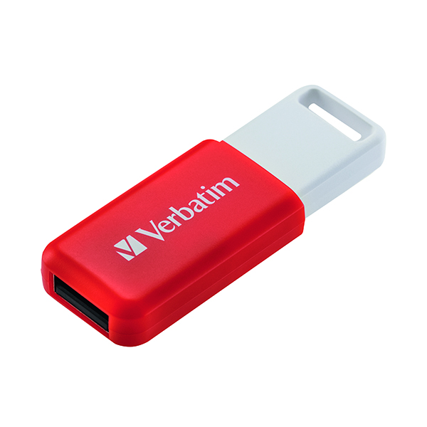 VERBATIM DATABAR USB DRIVE 16GB RED