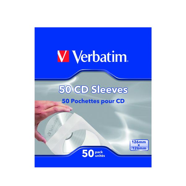 VERBATIM CD/DVD PAPER SLEEVES PK50