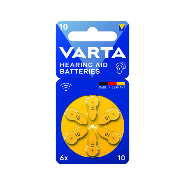 VARTA HEARING AID BATTERIES 10 PK6
