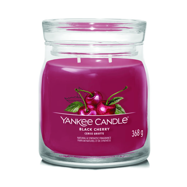 YANKEE CANDLE SIG MED JAR BLK CH PK4